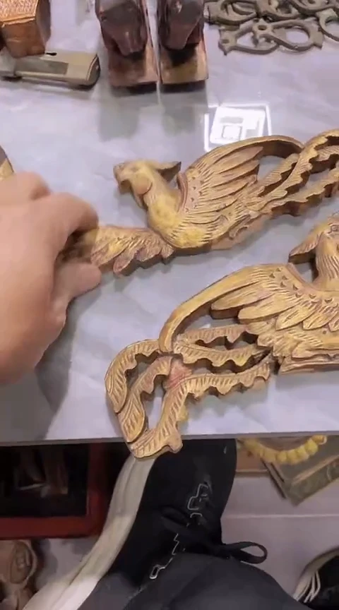 【闪购商品】香榧木一对孤品木雕30