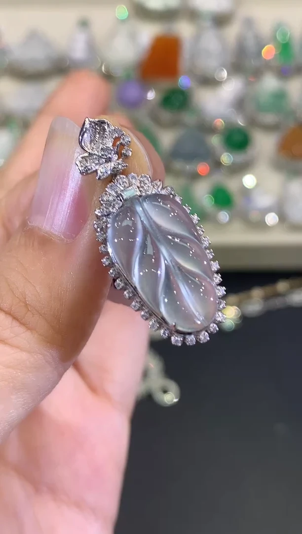 18K金镶嵌戒指翡翠B122