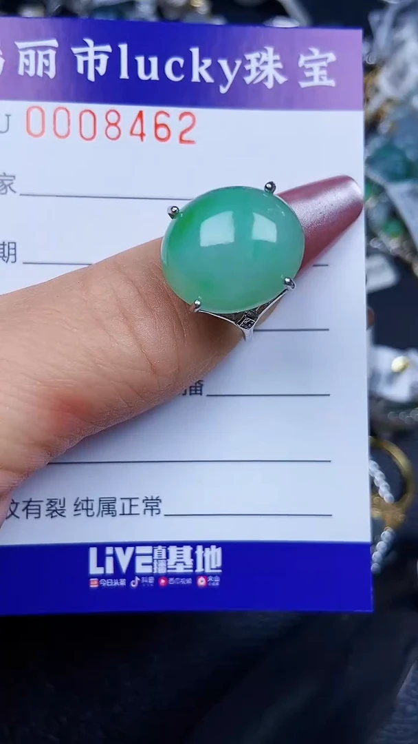 颈饰银S925镶嵌翡翠8462