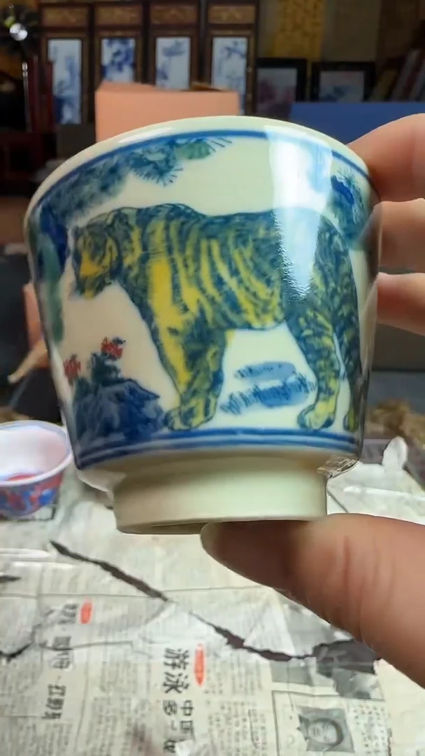 摆件景德镇陶瓷花瓶摆件杯