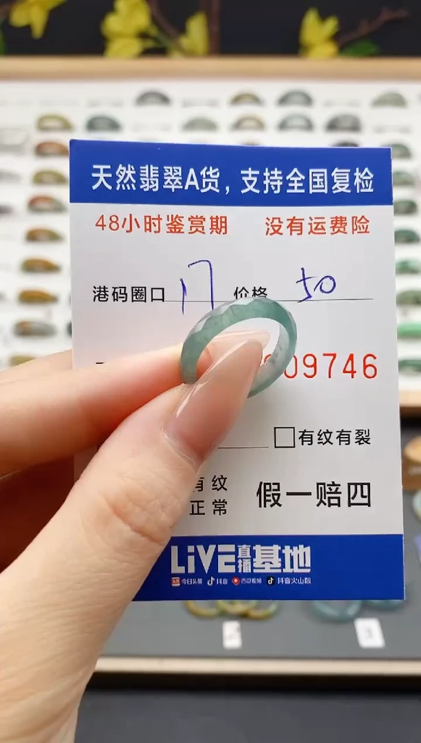 翡翠戒指未镶嵌 天然A货翡翠戒圈9746