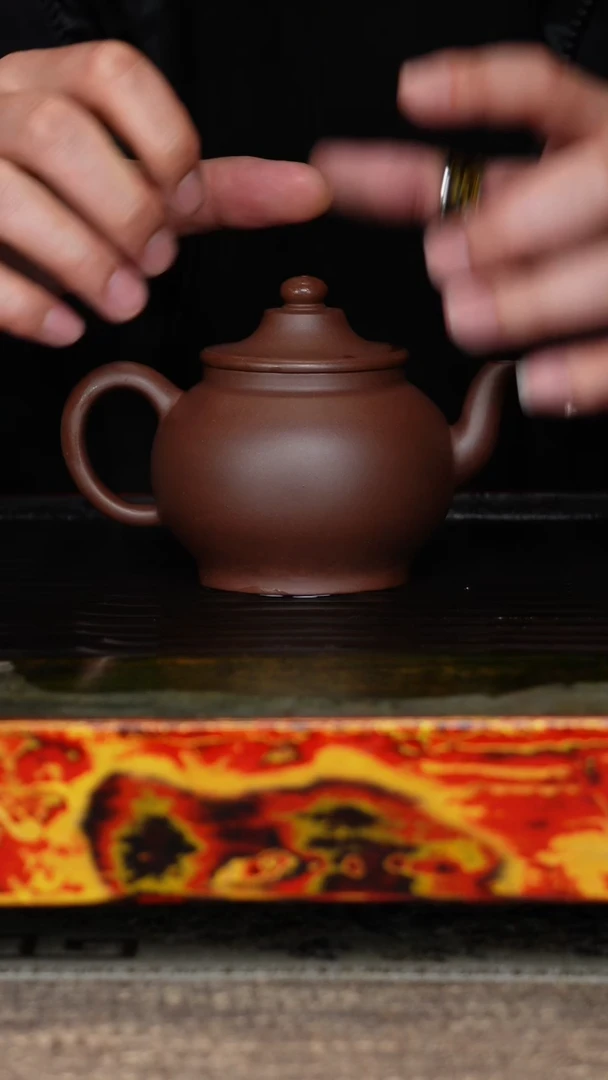 【闪购商品】紫砂茶壶微瑕笠帽老紫泥半手工