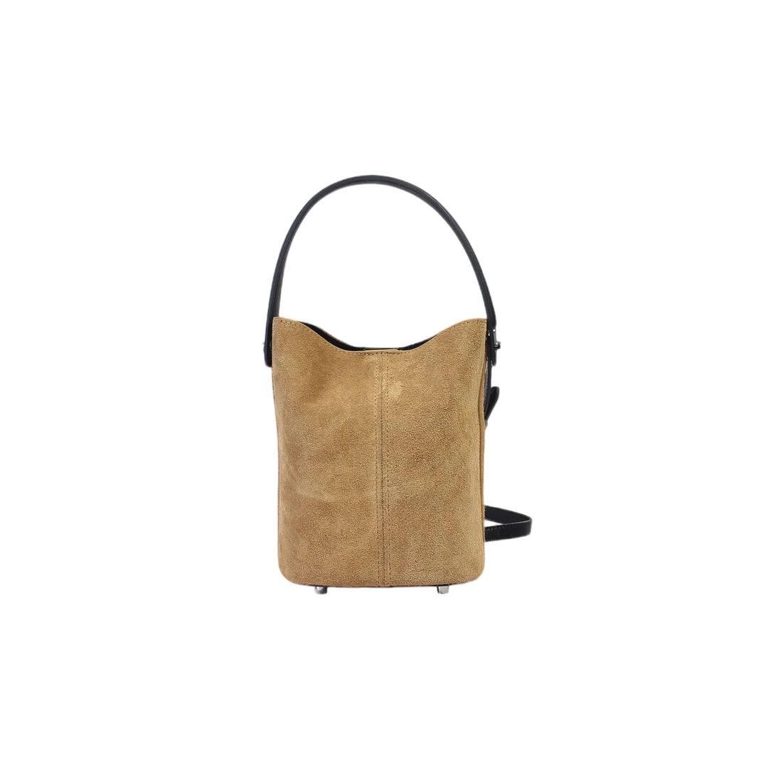 新款韩版小众设计包百搭水桶包BK-1071M-棕色