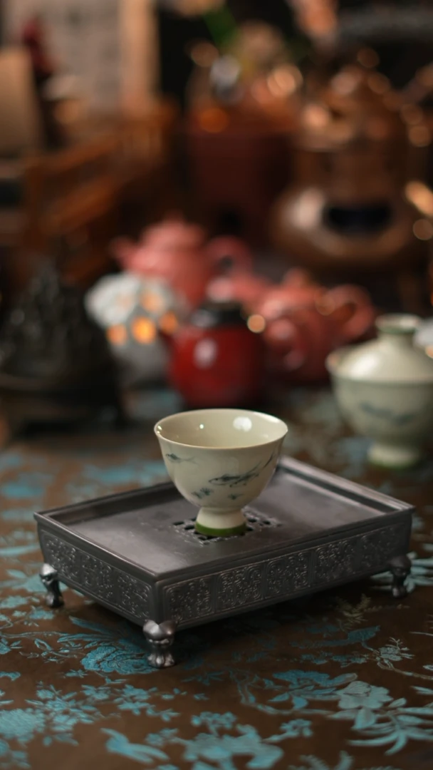 【闪购商品】手绘闲鱼有趣主人杯茶杯