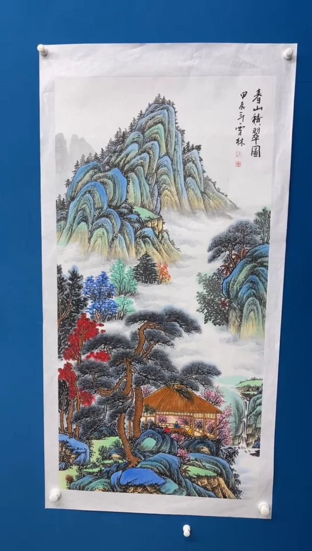 【闪购商品】国画张-现场创作四尺山水/无框/W