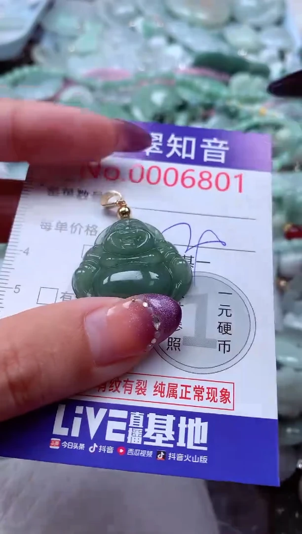 翡翠未镶嵌吊坠(不含链)6801
