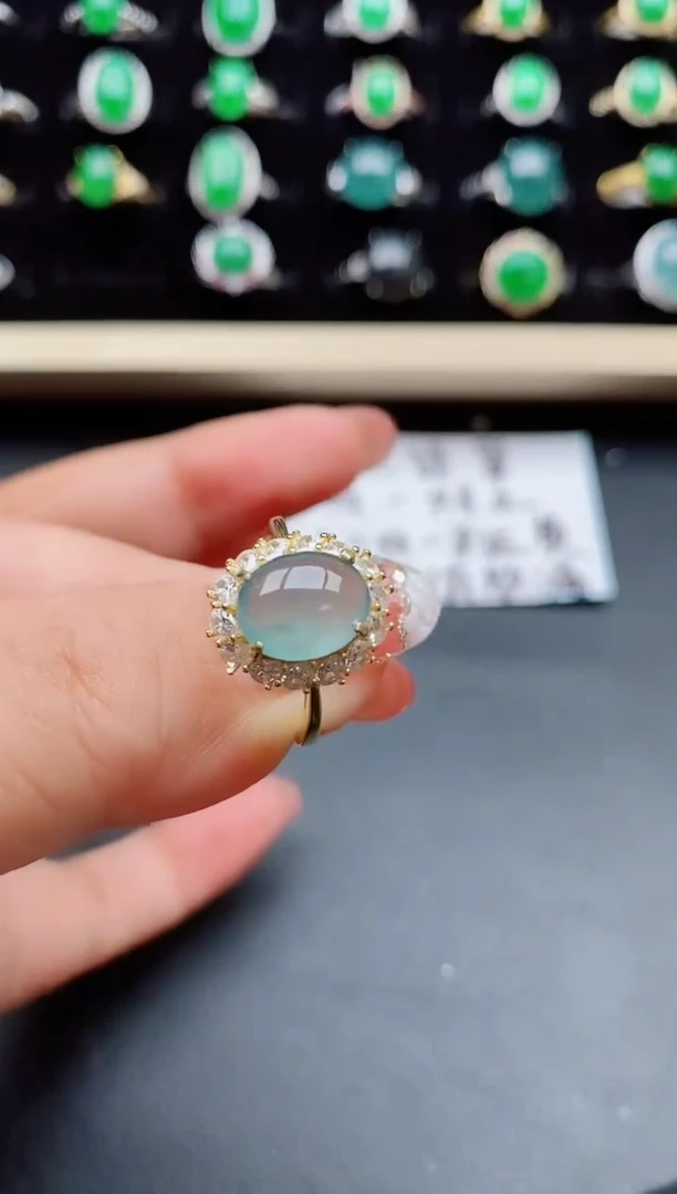 【闪购商品】翡翠戒指银S925镶嵌50800