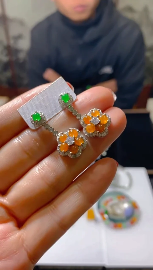 未镶嵌翡翠耳饰天然a货翡翠 多样性发货 假一罚四