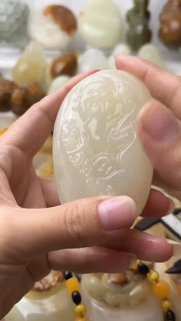 石材古青石棉纹正常不退换财神