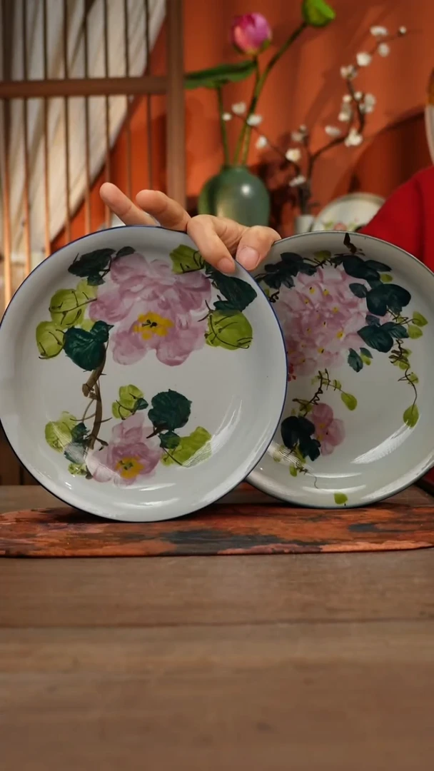 现代高温釉下彩手绘陶瓷餐具