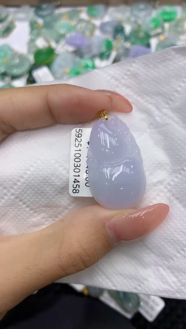 颈饰18K金镶嵌翡翠11111111
