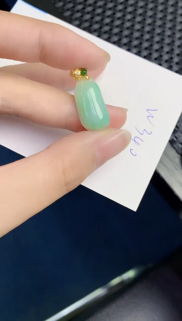 翡翠银S925镶嵌颈饰天然翡翠緬甸A貨