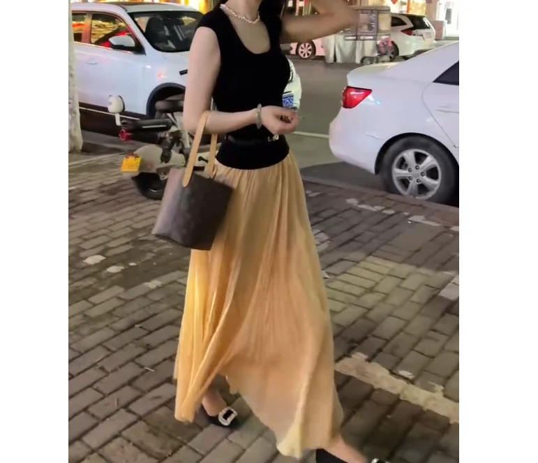 2025夏季新款网红同款洋气减龄气时尚上衣裙子女甜215