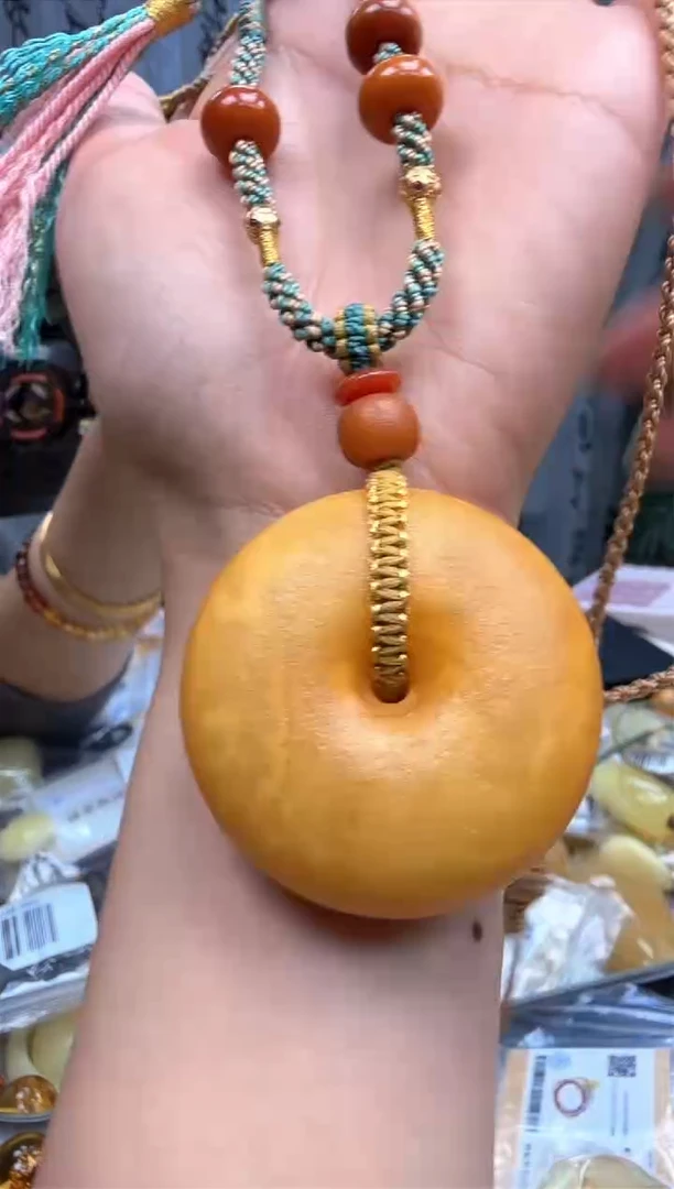 【闪购商品】琥珀裸石银S925镶嵌挂坠