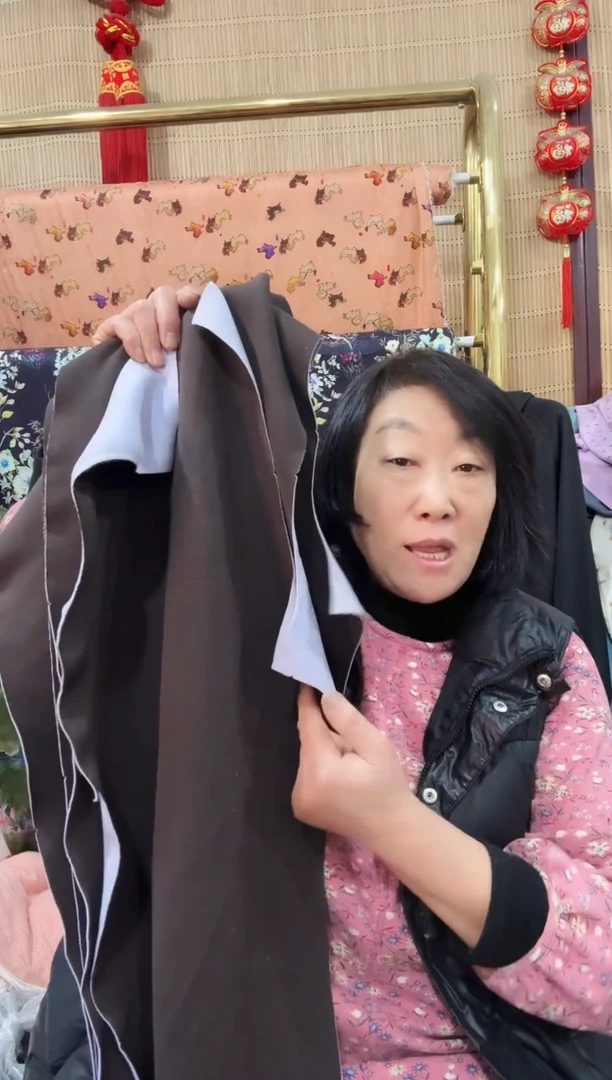 水洗羊绒咖栗色5顺后片一单