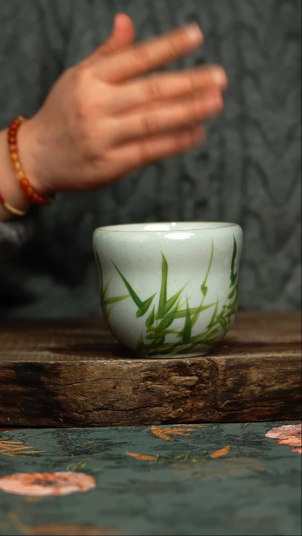 【闪购商品】杯杯釉下彩手工手绘同款陶器