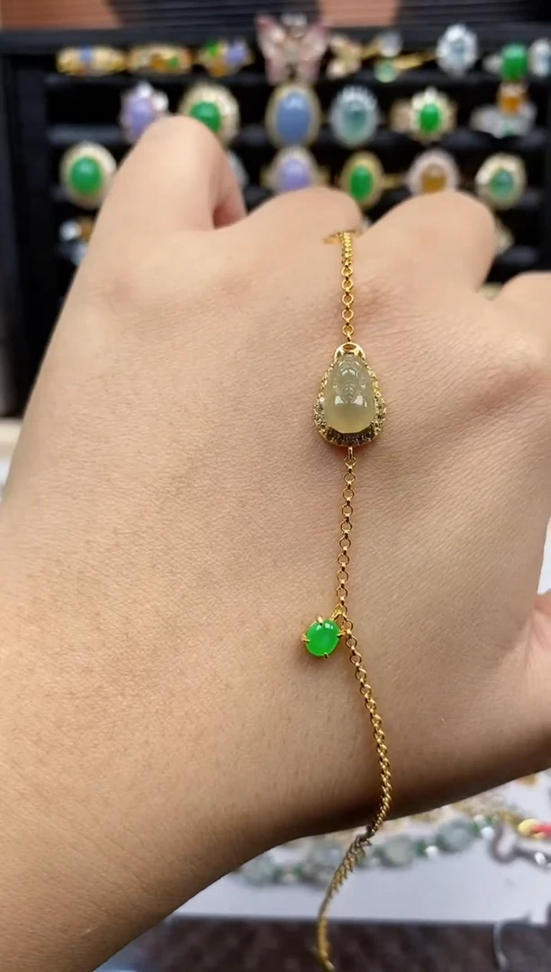 银S925镶嵌戒指翡翠8788