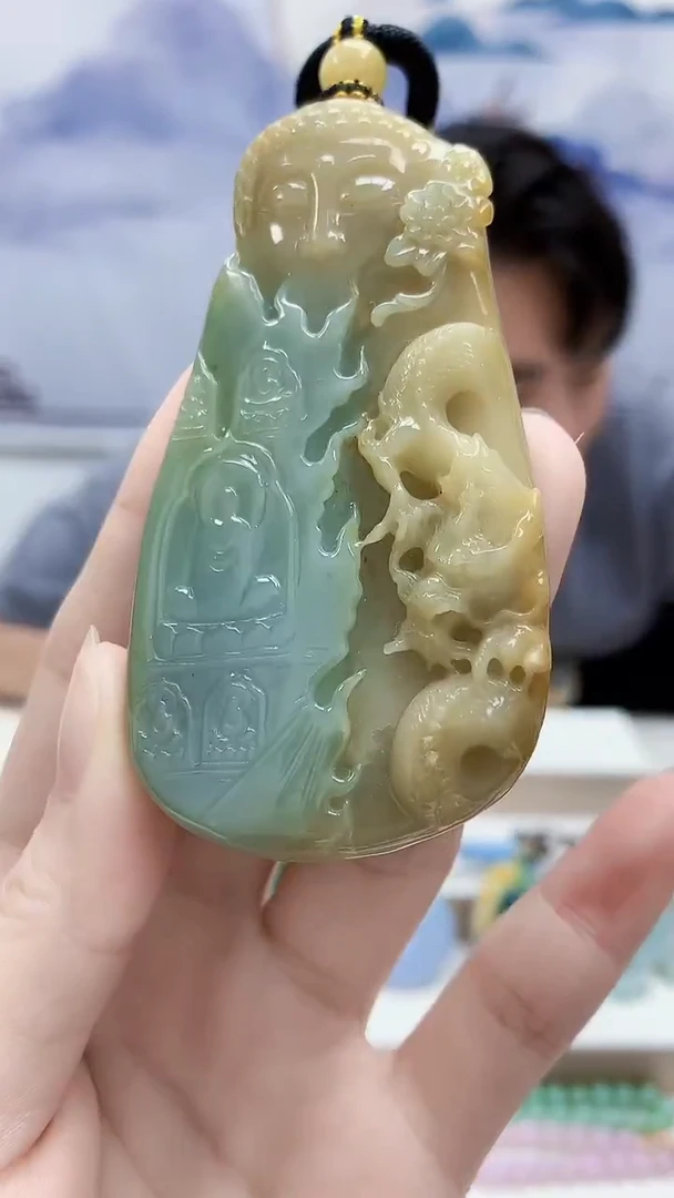 未镶嵌定制翡翠5060ry-毛货挂件11