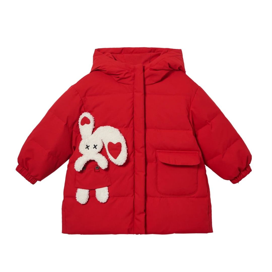 立体小兔贴标羽绒外套#34181468宝宝外穿保暖秋冬冬季