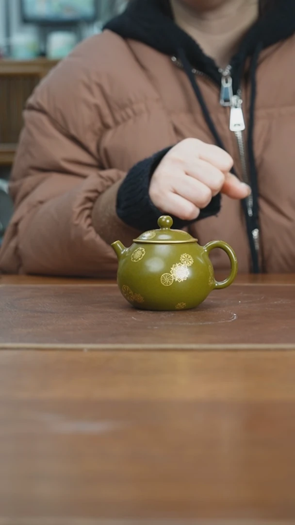 【闪购商品】杯景德镇茶叶末皮球花西施壶
