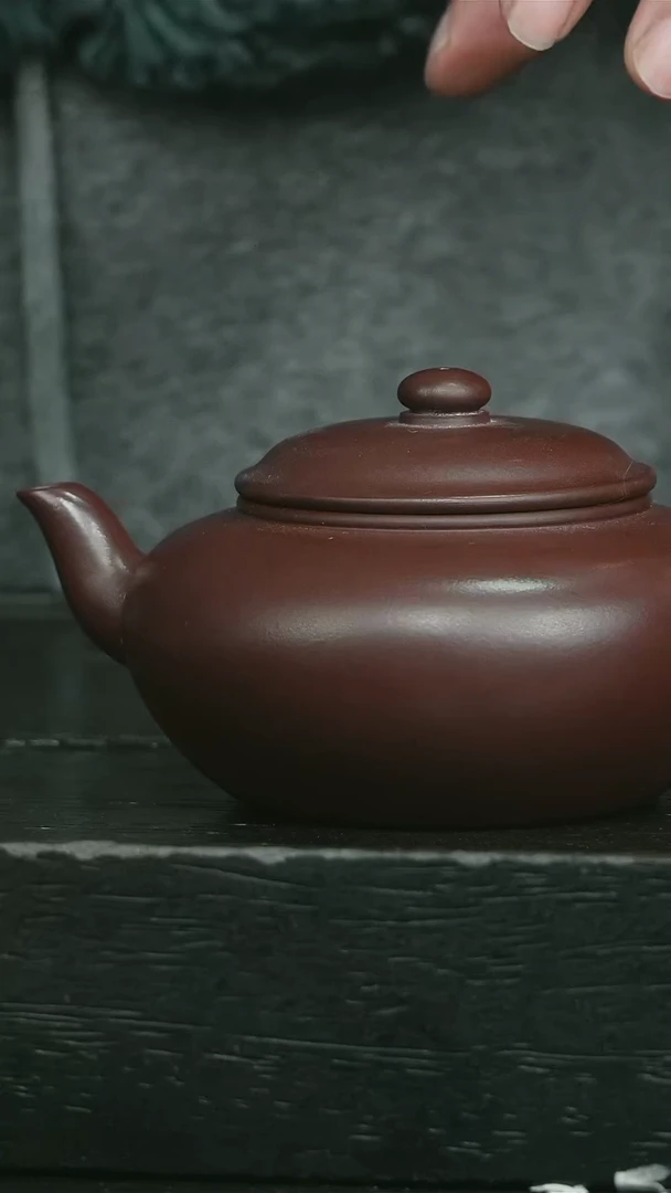 【闪购商品】紫砂茶壶紫泥光素木古