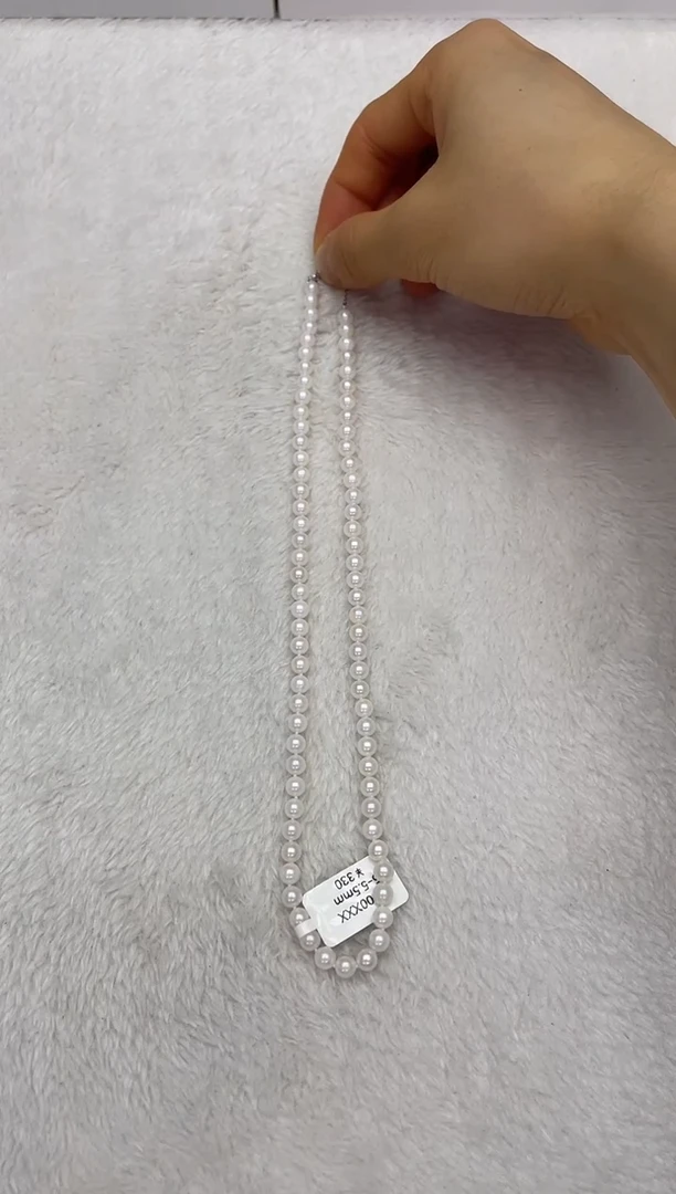 海水珍珠银S925镶嵌项链AK5-5.5mm（多样性发一）