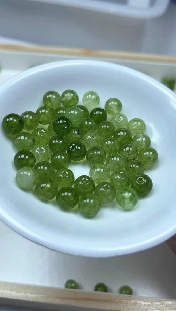 散珠未镶嵌碧玺D48 绿碧玺8mm25个9.9元