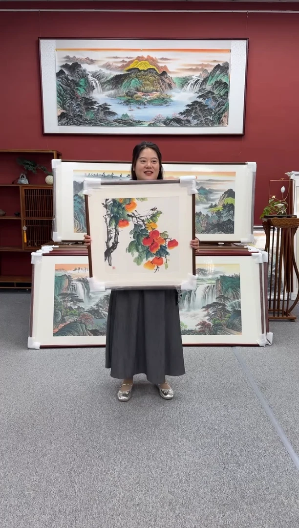 国画手绘  斗方  68*68