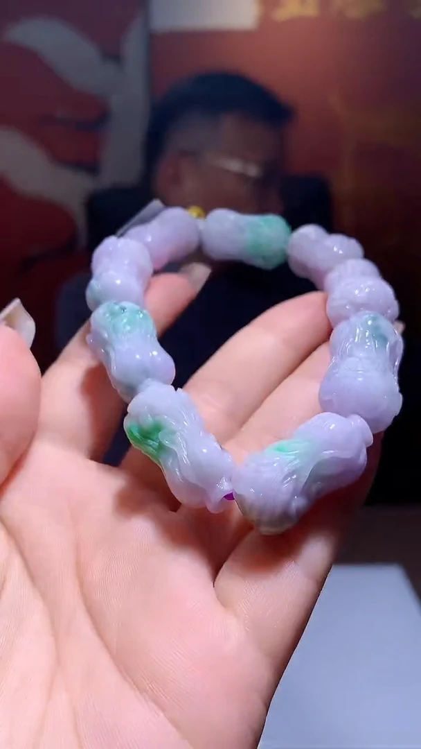 【闪购商品】定制翡翠未镶嵌1072xx-毛货手串23