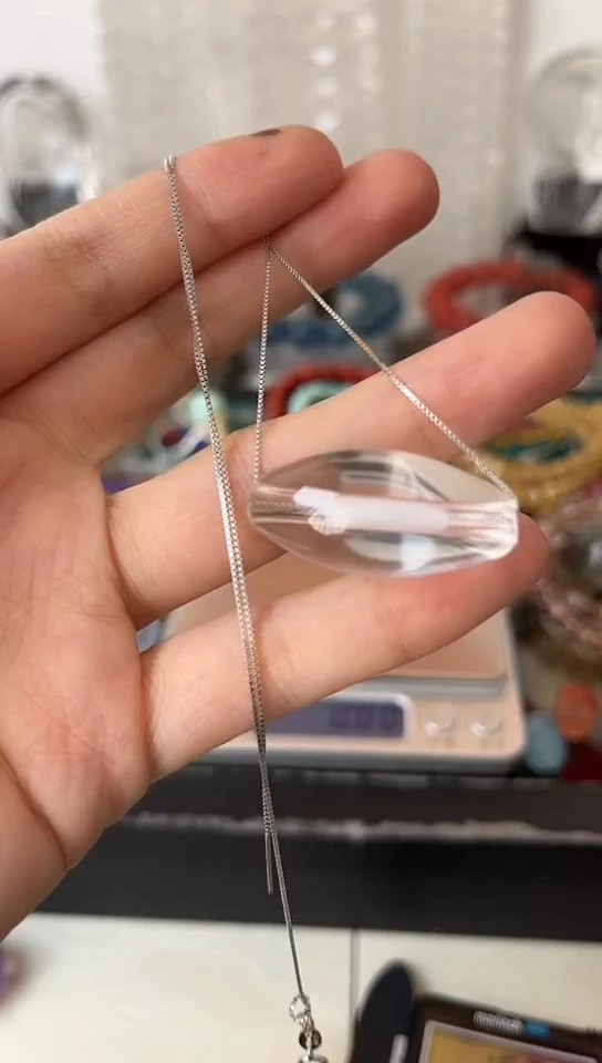 【闪购商品】水晶颈饰银S925镶嵌矿坑