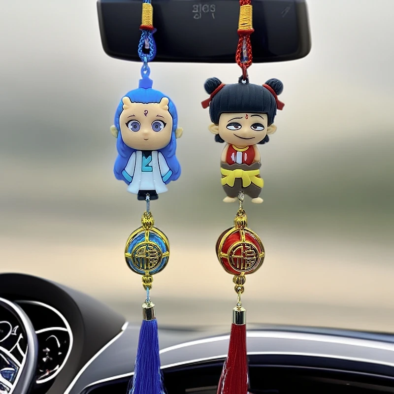 【3D立体】哪吒闹海卡通哪吒车挂汽车后视镜挂件包包挂件