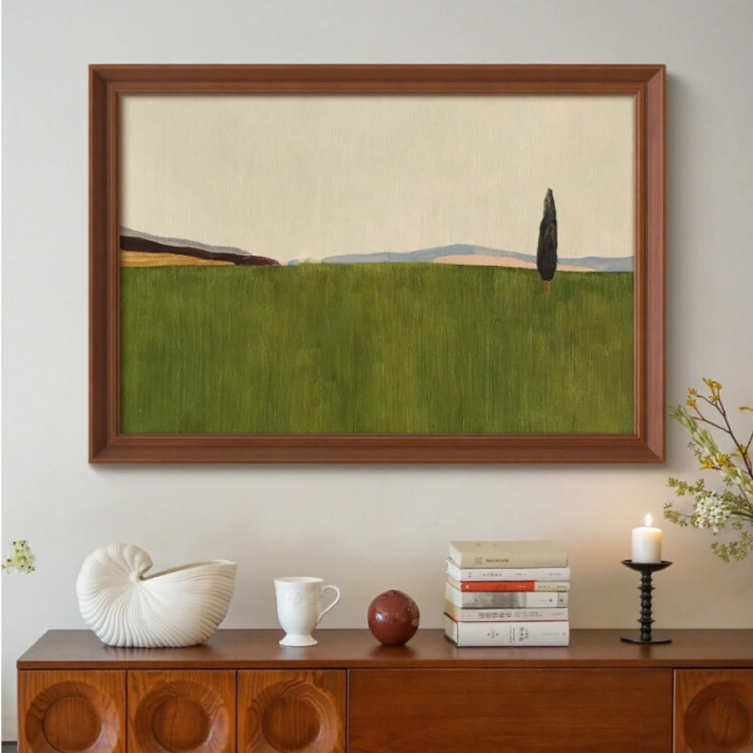 《远野》南法风复古自然风景装饰画现代法式中古风客厅餐厅玄关挂画