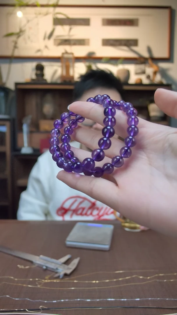 【闪购商品】紫晶手串未镶嵌紫水晶手串多样性发一ZD
