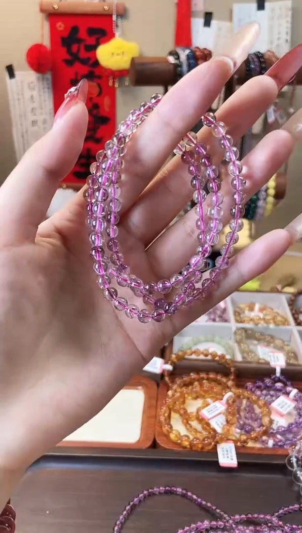 【闪购商品】水晶手串未镶嵌超七三圈5mm 多样性发其一