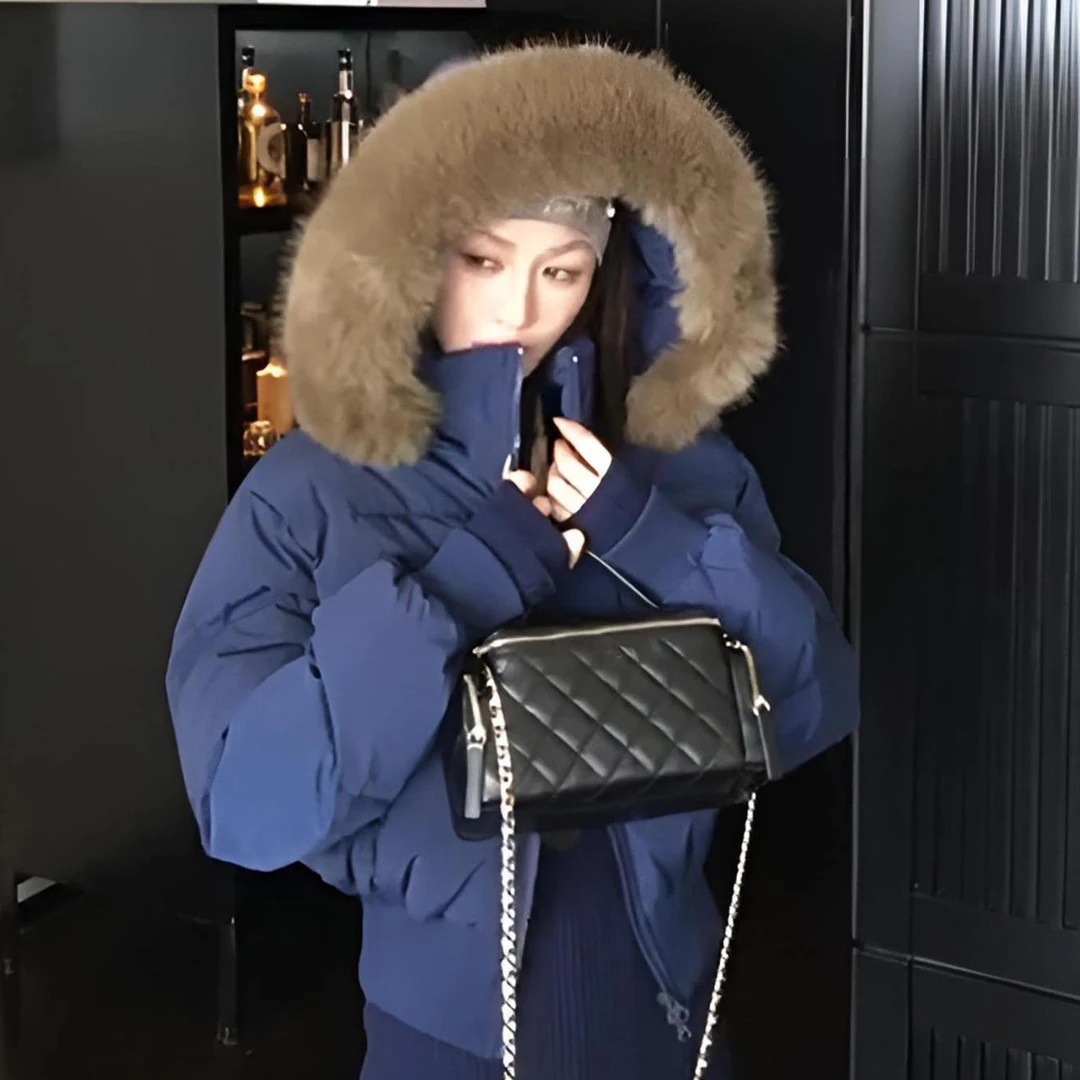 【帽子可拆】时尚收腰棉衣棉服显瘦高级感加厚棉袄短款保暖毛领外套
