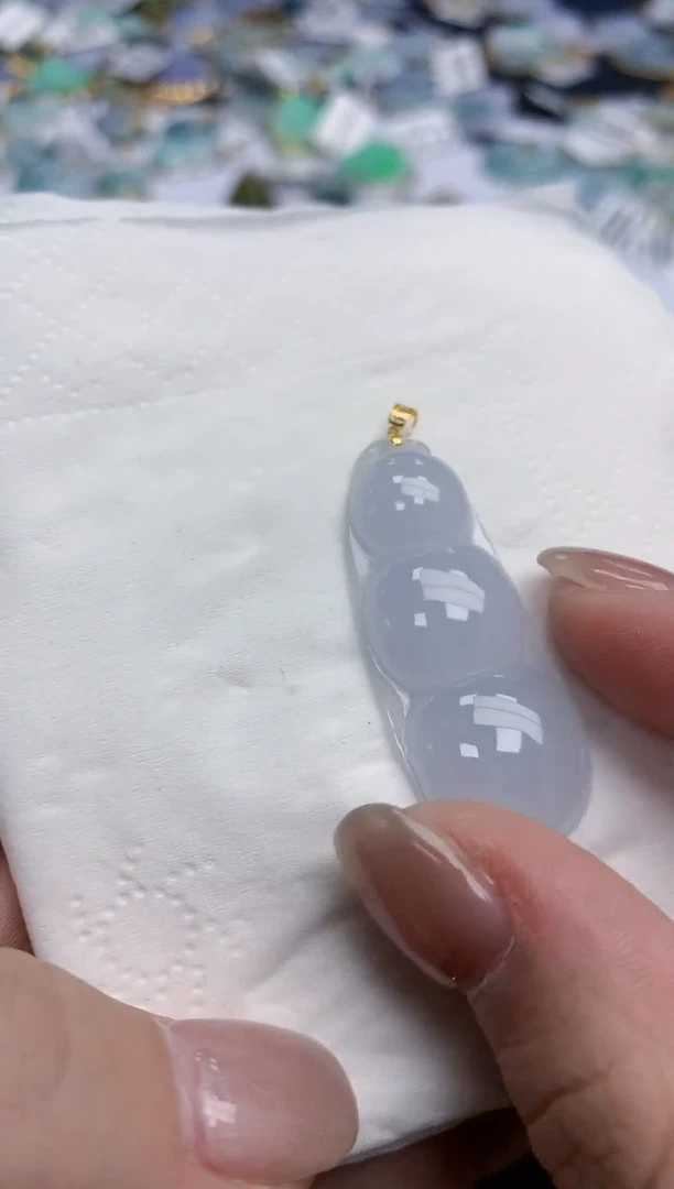【闪购商品】翡翠颈饰18K金镶嵌天然缅甸翡翠A货