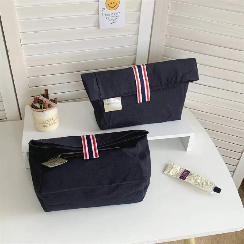 12月23号 英伦风简约藏青色手拿包多功能收纳包25X25X10CM