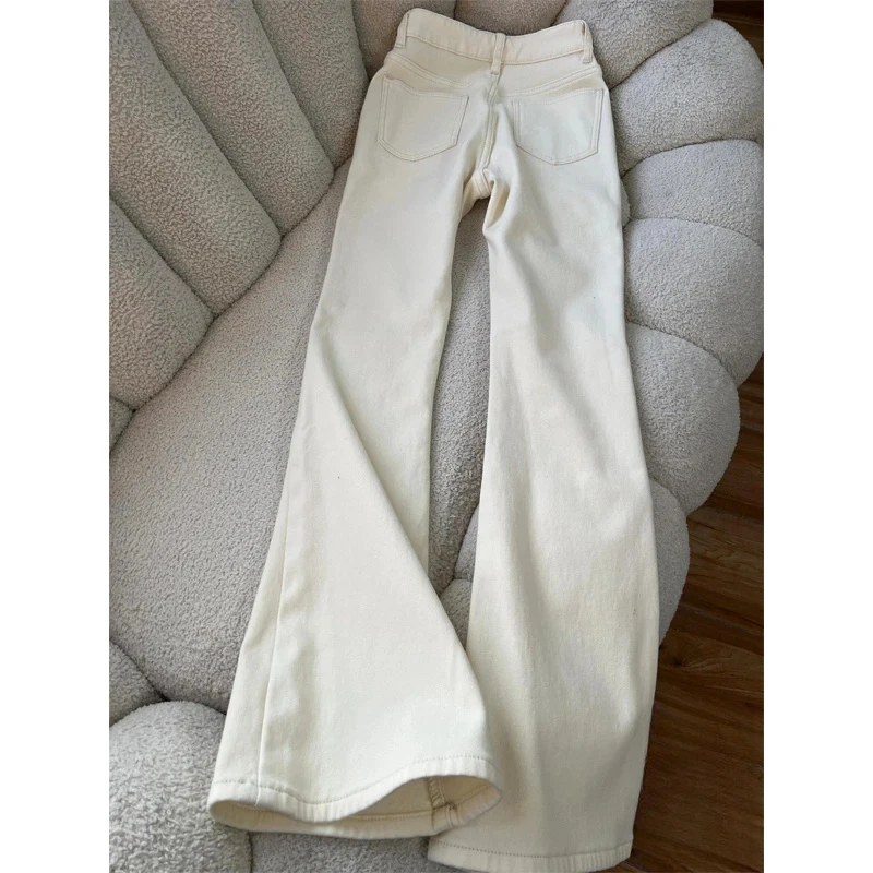 美式复古宽松阔腿微喇牛仔裤女春季2025新款休闲显瘦垂感阔腿裤子