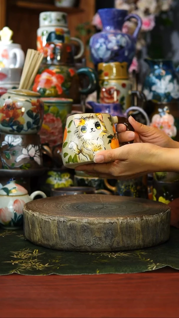 花瓶/杯子/碗28景德镇手工高温釉下彩