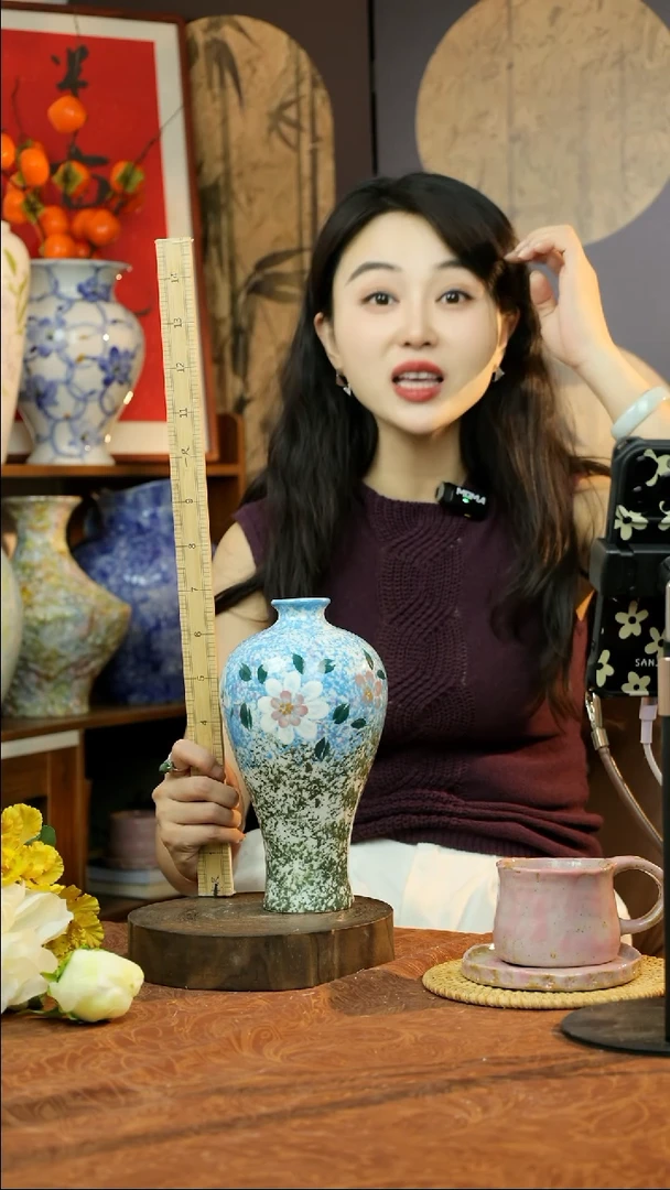 景德镇手绘油画风花瓶1