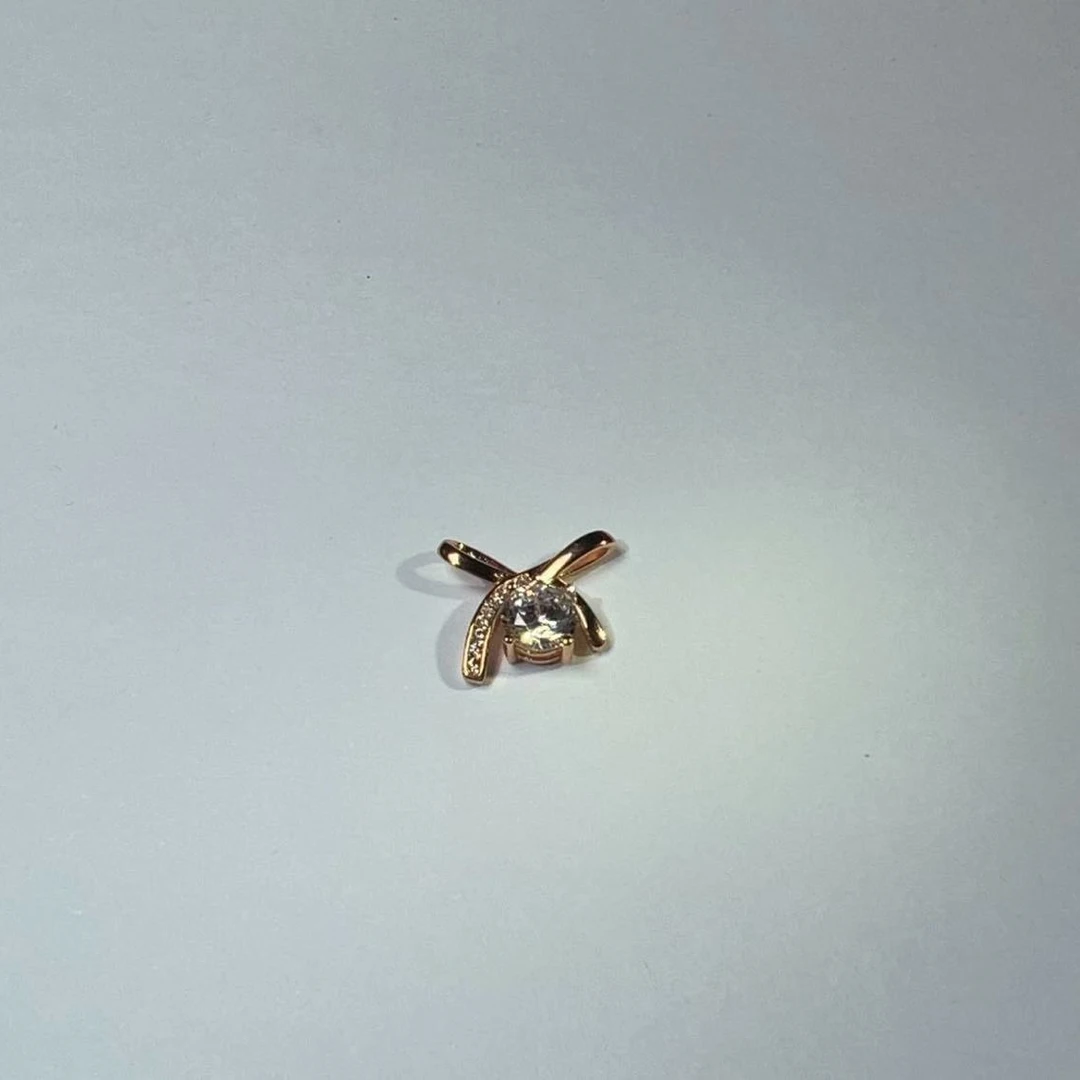 铜合金吊坠 A4甜美风金饰品满钻镶钻金色百搭