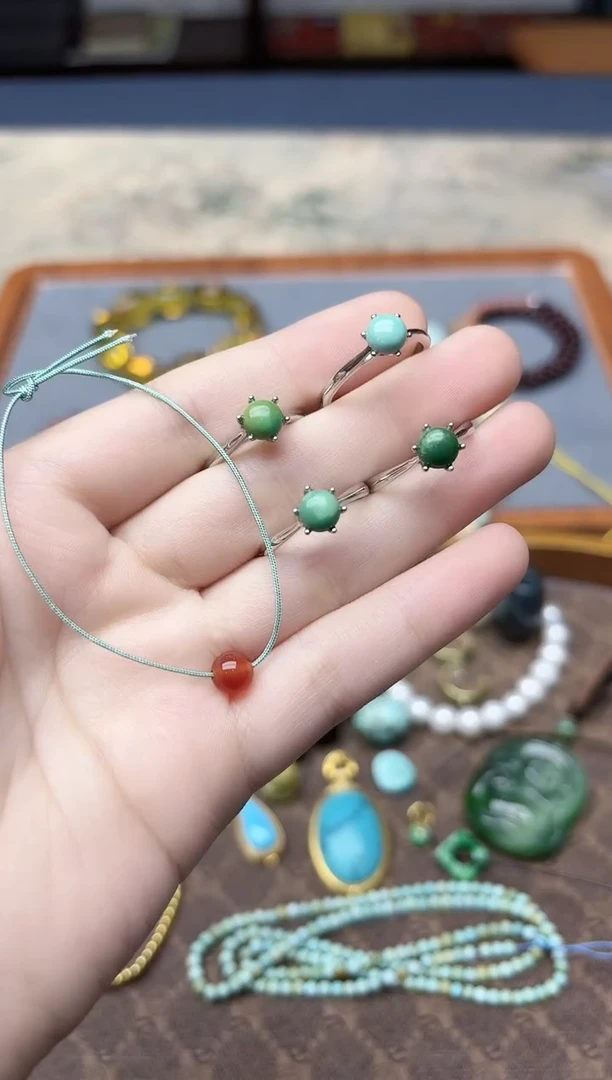 银S925镶嵌戒指玛瑙/玉髓s925银玛瑙戒指GW多样性发其一