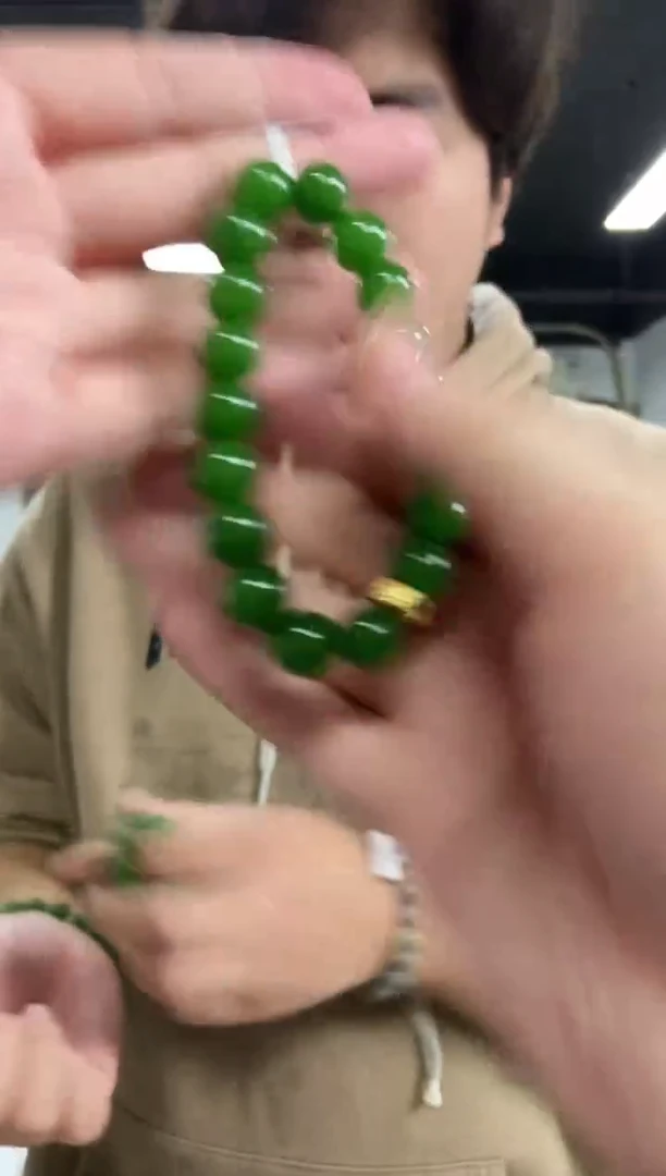 【闪购商品】和田玉（碧玉）手串未镶嵌多样性发其一颜色微差