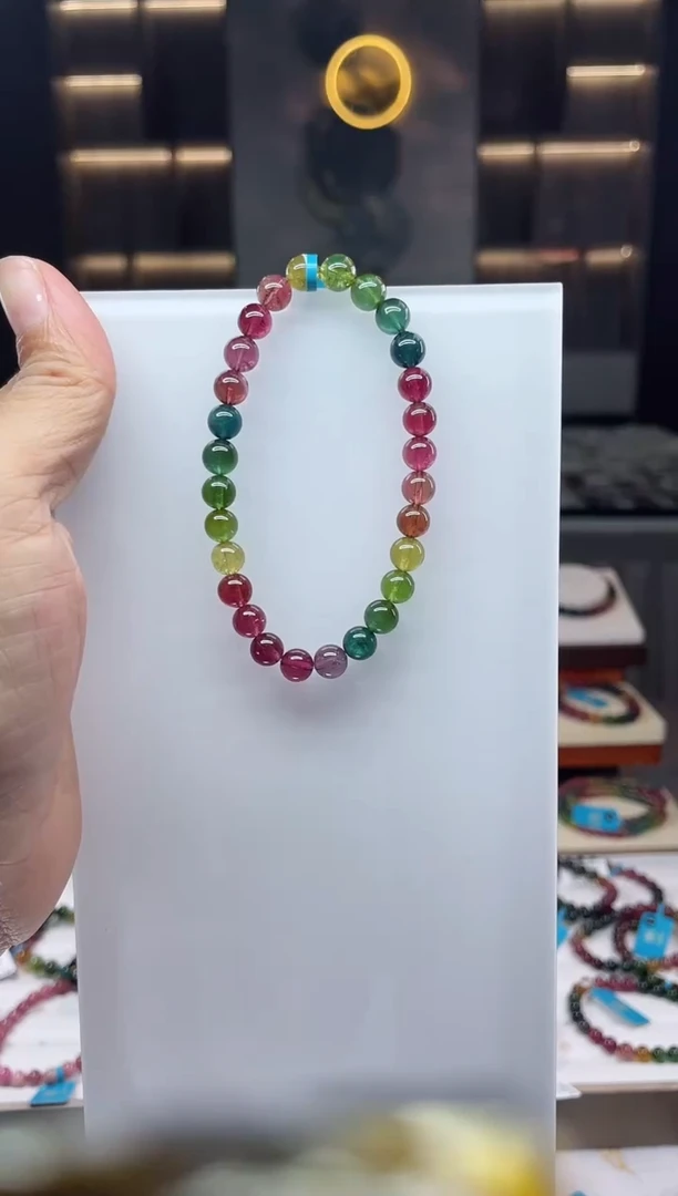 单圈手串未镶嵌碧玺（多样性发一条）Q