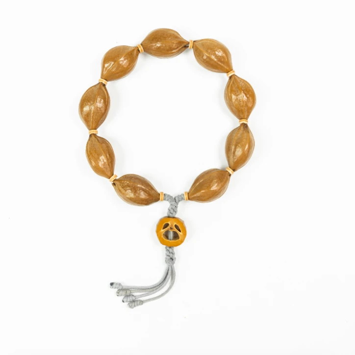 y【核动力】梅林铁核1.8鸡血红料去霜打底橄榄核素核文玩手串