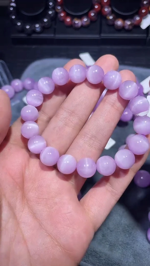 【闪购商品】锂辉石手链未镶嵌紫锂辉单圈A10（多样性发其一）