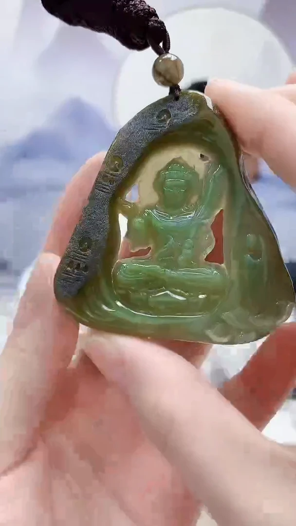 未镶嵌定制翡翠5028ry-毛货挂件58