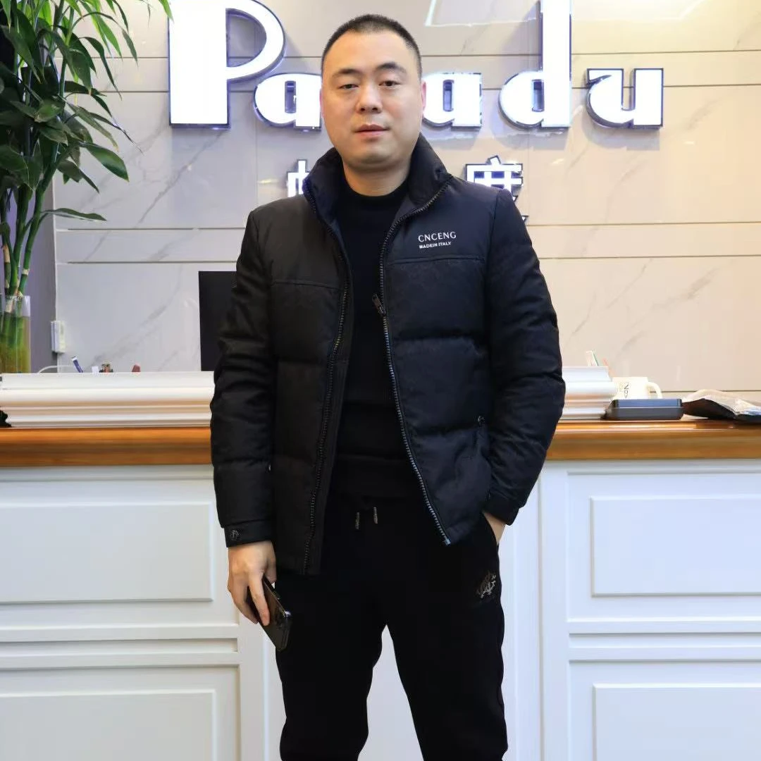 帕萨度男士时尚休闲断了立领暗花羽绒服2172