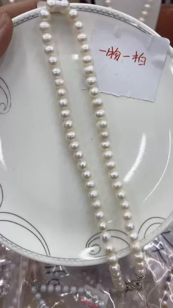 颈饰合金淡水珍珠60