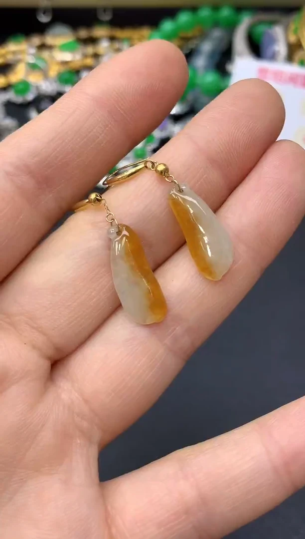 18K金镶嵌翡翠耳饰203-中国好珍宝